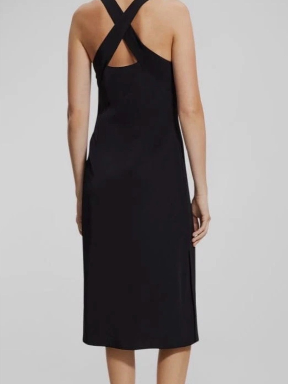 Theory Black Sleeveless Midi Dress